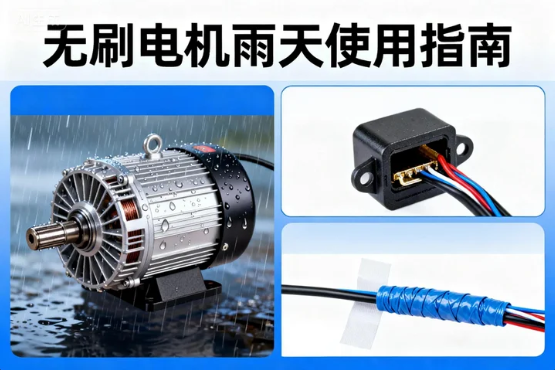 无刷电机雨天能用吗？励磁模块接口缠防水胶带，这步别省